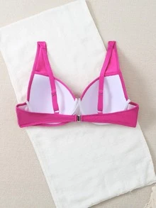 New Arrival Plus Size Swimwear Bikini Top Summer - Hot Pink - View 2