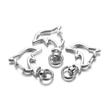 5入組時尚鋅合金海豚形狀DIY龍蝦扣鑰匙圈適用於項鍊手環耳環珠寶製作 - 海豚 - 查看 4