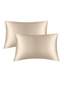 絲綢般的枕套,床上用品,超細纖維,香檳色顏色,柔軟的和舒服的,適用於你的睡