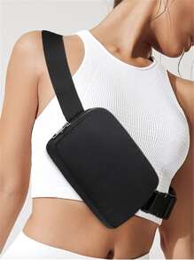 1 Pc Solid Color Waist Bag With Adjustable Strap, Waterproof OutdoorSport Crossbody Bag Chest Bag Waist Bag, Simple Durable CrossbodyBag,Fashionable Versatile Bag For Men And Women ,Versatile For Travel & Outdoor Activities