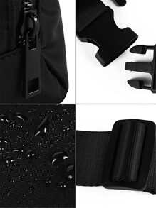 1 Pc Solid Color Waist Bag With Adjustable Strap, Waterproof OutdoorSport Crossbody Bag Chest Bag Waist Bag, Simple Durable CrossbodyBag,Fashionable Versatile Bag For Men And Women ,Versatile For Travel & Outdoor Activities