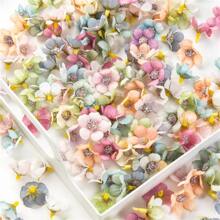 50入組隨機色迷你絹花頭適合婚禮和家庭裝飾用品 - 彩色 - 查看 1