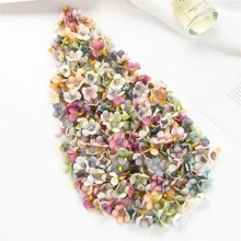 50入組隨機色迷你絹花頭適合婚禮和家庭裝飾用品 - 彩色 - 查看 2