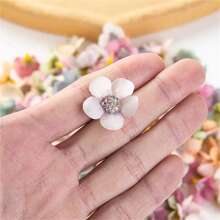 50入組隨機色迷你絹花頭適合婚禮和家庭裝飾用品 - 彩色 - 查看 3