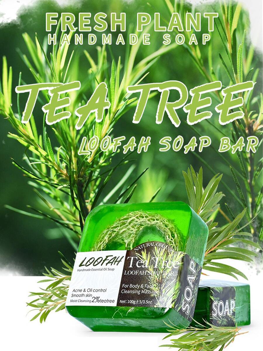 1 pieza árbol de té Aceite eliminación hecho a mano Jabón - Verde - Ver 1
