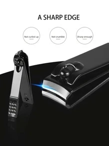 指甲剪7入組/套黑色指甲刀指甲刀美妝指甲修指甲美甲成年人家用指甲剪工具 - 黑色 - 查看 4