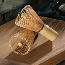 1pc Wooden Tea Cup Brush, Apricot Bamboo Portable Brush For Household Or 1pc Tea Service Tool Back To School