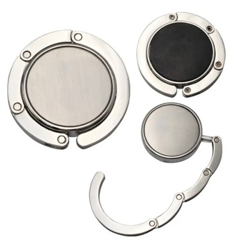 隨機混合1個可摺疊收納架創意包掛勾手提袋掛鉤摺疊支架便攜鑰匙扣合金支架桌上掛鈎家庭用品學校用品老師禮物返校老師配件