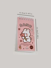 1入組可愛兔子設計寵物+紙剪貼簿貼紙書