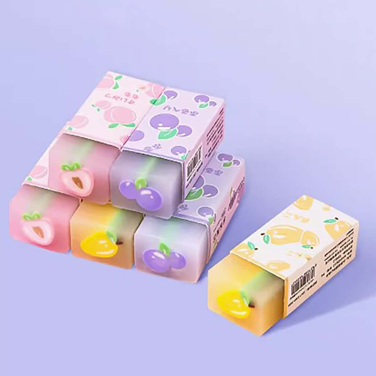 Cute Erasers for Kids Bulk 3 Pack Fruit Erasers Food Erasers Fun Cute