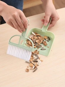 迷你書桌掃帚和刷套裝適用於清潔書桌垃圾 - 綠色 - 查看 4