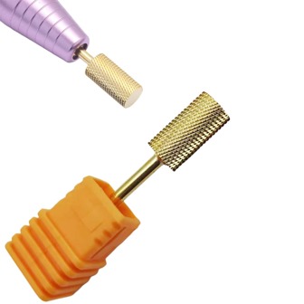 Easy Nail EasyNail 金色平头 7mm 钨钢指甲钻头切割器指甲锉指甲电动钻美甲机配件。