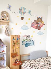 1 pieza Pegatina oso de dibujos animados & con diseño de nube