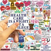 52入組衛生保健貼紙適用於吉他滑板水瓶子保險槓頭盔滑雪板筆記本電腦手機殼冰箱門行李摩托車車配件玩具適用於禮物