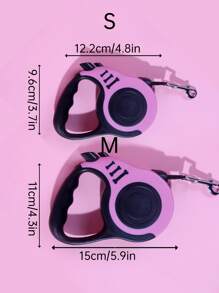 可伸縮狗繩自動伸縮 - 粉色 - 查看 6