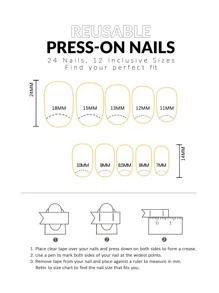 24 件中性短椭圆形指甲灰色猫眼纯色按压指甲亚克力指甲假指甲美甲套装可拆卸全覆盖持久耐用包括 1 片粘性标签和 1 个迷你锉刀非常适合日常佩戴美甲用品指甲 - 灰色 - 查看 4