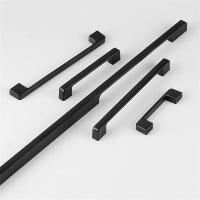 1 szt. lub 2 szt. solidny aluminiowy stop amerykański styl czarny uchwyt do szuflady szafy, sprzęt do mebli domowych