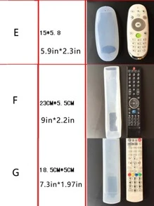 1个硅胶保护套，透明遥控器保护套，适用于电视空调遥控器，防尘保护套，可用于学校、办公室、家庭、旅行、包袋、收纳、厨房装饰、家居用品、母亲节礼物、卧室装饰、花园、夏季、海滩、旅行必备、房间装饰、软萌、毕业季 - 無色 - 查看 5