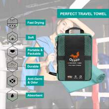 Microfiber Towel, Quick Dry, Super Absorbent, Suitable For Traveling, Sports, Beach, Camping, Gym, Swimming And Yoga - Mint Green - View 5