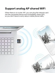 COMFAST Dual-band 5g Wireless Network Adapter Without Driver, Usb Wifi Receiver For Desktop & Laptop, Usb External Wifi Adapter - Black - View 5