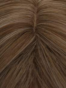 魅力化纖耐熱假髮蝴蝶形長直髮分層假髮金色 26 英寸帶劉海假髮髮根棕色，日常女式派對裝自然髮 - 彩色 - 查看 7