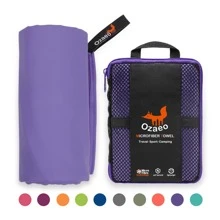 超細纖維毛巾-速乾,超強吸水-合適的適用於旅行,運動,海灘,野營,健身房,游泳,瑜伽 - 淡紫色 - 查看 1