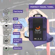 超細纖維毛巾-速乾,超強吸水-合適的適用於旅行,運動,海灘,野營,健身房,游泳,瑜伽 - 淡紫色 - 查看 3