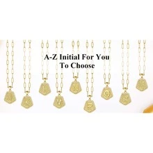 1 Miếng Năm cánh Ngôi sao Hai lớp Chữ cái Vòng cổ mặt dây chuyền Đối với phụ nữ , Đúng mốt Đồ trang sức Qủa tặng - Vàng - Xem 6