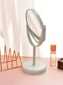 Makeup Mirror,1Pc Plastic Green Desktop Double-Sided Makeup Mirror Cosmetic Mirror Vanity Mirror  For Women - Green - View 5