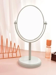 Makeup Mirror,1Pc Plastic Green Desktop Double-Sided Makeup Mirror Cosmetic Mirror Vanity Mirror  For Women - Green - View 1