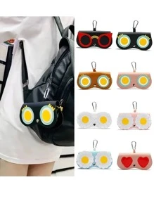 戶外旅行便攜眼鏡收納袋,化妝包眼鏡盒太陽眼鏡盒太陽眼鏡收納盒眼鏡收納盒,針對旅行假日度假戶外旅行配件的眼鏡盒,旅行必備品 - 黑色 - 查看 2