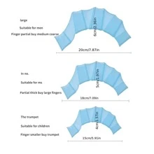 1 đôi Silicone Tay Phụ kiện Đối với Ngoài trời Lặn Bơi lội - Màu xanh lam - Xem 2