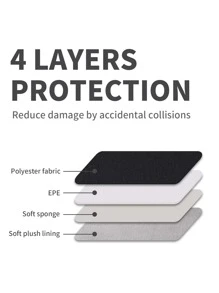 canvas artisan Laptop Case Polyester Computer Bag Waterproof Laptop Sleeve Compatible With ASUS/HP/HONOR - Black - View 4