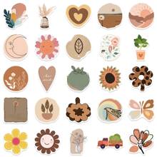 50入組復古美學貼紙,適用於吉他、滑板、水壺、保險槓、頭盔、雪板、筆記型電腦、手機殼、電冰箱門、行李、摩托車、汽車配件、玩具等贈品