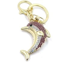 時尚海豚形狀包吊墜裝飾的帶水鑽 - 紫色 - 查看 4