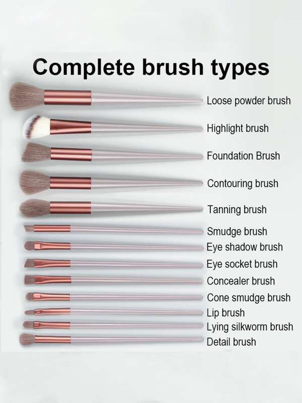 Makeup Brush,13Pcs Makeup Brush Set Beauty Tools With Storage Bag