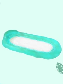 1pc Thickened Inflatable Floating Bed For Water With Transparent Color, Can Be Used As Inflatable Chair Or Hammock - Pink - View 6