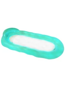 1pc Thickened Inflatable Floating Bed For Water With Transparent Color, Can Be Used As Inflatable Chair Or Hammock - Pink - View 7