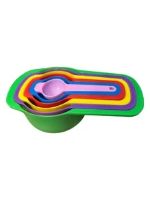 Kit De Colheres Medidoras Cozinha Culinária Confeitaria - 250ml,125ml,85ml,60ml,15ml,7ml - Multicolorido - Visão 3