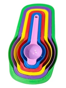 Kit De Colheres Medidoras Cozinha Culinária Confeitaria - 250ml,125ml,85ml,60ml,15ml,7ml - Multicolorido - Visão 4
