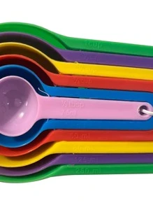 Kit De Colheres Medidoras Cozinha Culinária Confeitaria - 250ml,125ml,85ml,60ml,15ml,7ml - Multicolorido - Visão 6