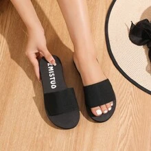 女性休閒,時尚,和舒服的黑色坡跟跟拖鞋,合適的適用於室內和戶外穿戴 - 黑色 - 查看 2