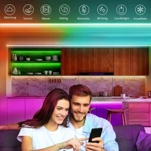 20m Tira de luces LED con control remoto , con cambio de color , música modo , Temporizador configuración , regulable , para casa , dormitorio , TV , cocina Decoración - Multicolor - Ver 8