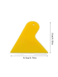 2入組黃色的迷你刮板適用於汽車玻璃著色,去除膠水,手機膜安裝工具 - 黃色 - 查看 8