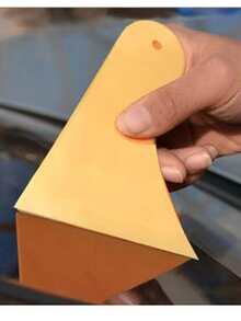 2入組黃色的迷你刮板適用於汽車玻璃著色,去除膠水,手機膜安裝工具 - 黃色 - 查看 4