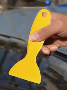 2入組黃色的迷你刮板適用於汽車玻璃著色,去除膠水,手機膜安裝工具 - 黃色 - 查看 3