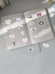 1 gói 63 chiếc Hoạt hình Lung linh Màu bạc Đồ trang trí Hình dán - Nhiều màu - Xem 5