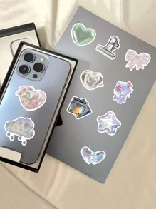 1 gói 63 chiếc Hoạt hình Lung linh Màu bạc Đồ trang trí Hình dán - Nhiều màu - Xem 6