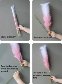 1pc Ombre Artificial Reed - Pink - View 4