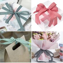 1 Cuộn Ruy Băng Họa Tiết Lưới Để Trang Trí Bánh Nướng, Nơ & Bó Hoa & Gói Quà Giáng Sinh Ruy Băng Trang Trí - màu đen - Xem 2